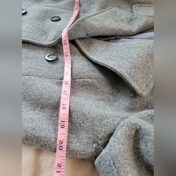 Mario De Pinto | MDP | Chic Gray VTG Double-Breasted Wool Blend Peacoat - Picture 10 of 12